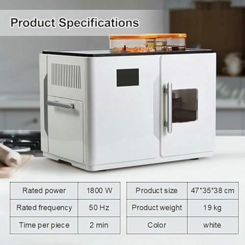 1800W Roti Chapati Maker - Fully Automatic Bread Machine for Home Use, Bakes 8 Perfect Flatbreads Effortlessly, Ideal for Quick & Easy Indian Cooking