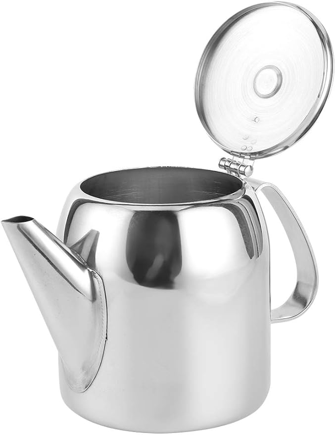 Stainless Steel Tea Kettle, 20 oz (500ml) Stovetop Teapot with Short Spout and Mirror Finish, Leak-Proof Coffee Pot and Carafe for Home, Kitchen, Hotel, Restaurant Use