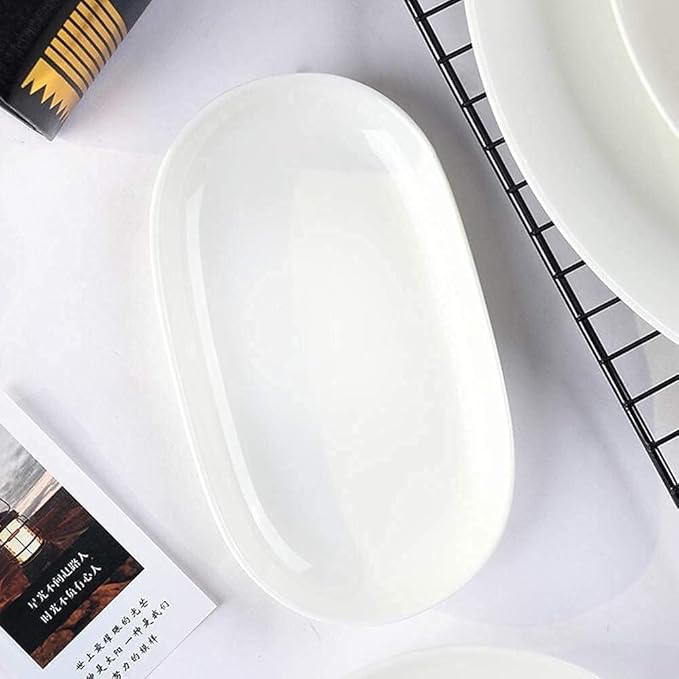 Dinnerware Set, Plates and Bowls Sets, Tableware Set Dish Dinner Plates Dinner Set Dinner Service For1/2/4/10/16 People,White-128 PCS(8 PCS(1 Set))