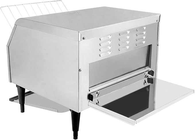 Commercial Toaster Conveyor Electric Stainless Steel Restaurant Toaster Oven for Bagel Burgers Bun Bread Heavy Duty Industrial Conveyor Toasters (150 Slices/Hour)
