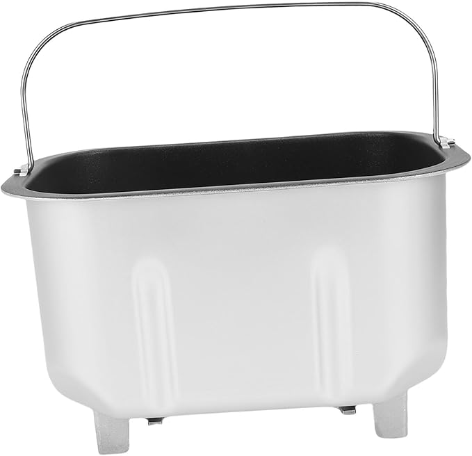 Pwshymi Stainless Steel Anti Stick Coated Bread Machine Baking Bucket with Double Mixing Bread Bucket for Home Bakers and Commercial Bakeries