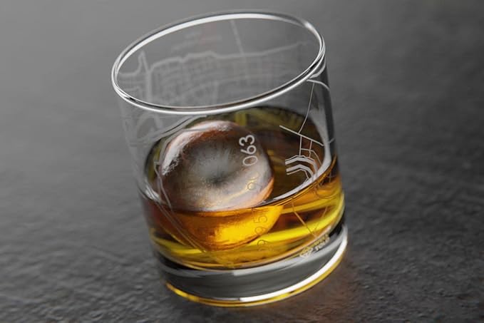 Well Told Engraved New Orleans Louisiana Map Rocks Glass, Old Fashioned Whiskey Glass (11 oz, Clear) Etched Whiskey Glass, Gifts For Whiskey Lovers