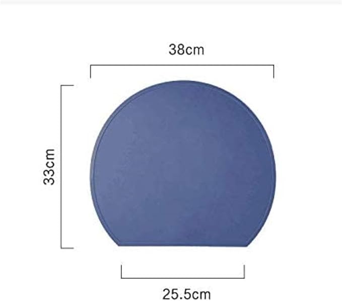 Pack of 1/4 Silicone Kids Placemats Half Round Non-Slip Heat Table Mats Coffee Mats for Home Decorations Blue(RS Mint)