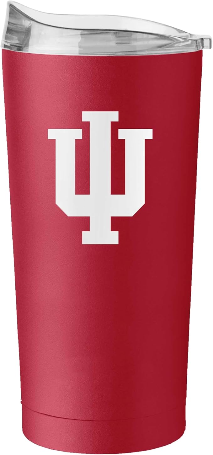 Logo Brands NCAA 20 oz Powder Coat Stainless Tumbler -Double-Wall Insulated Everday Tumbler for Hot or Cold Drinks, High Lip Lid, Team Color