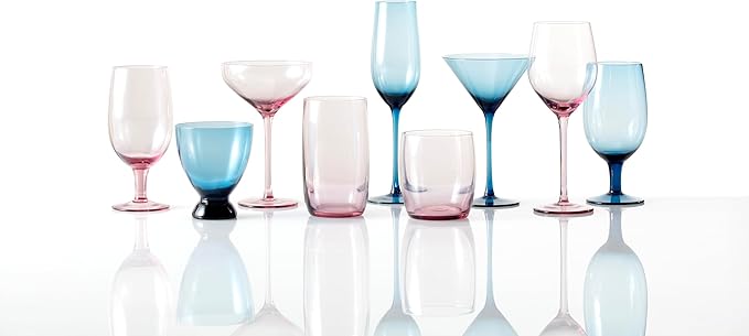 Fortessa Gala Glass, 10.5 Ounce Coupe Cocktail (Set of 4), Pink