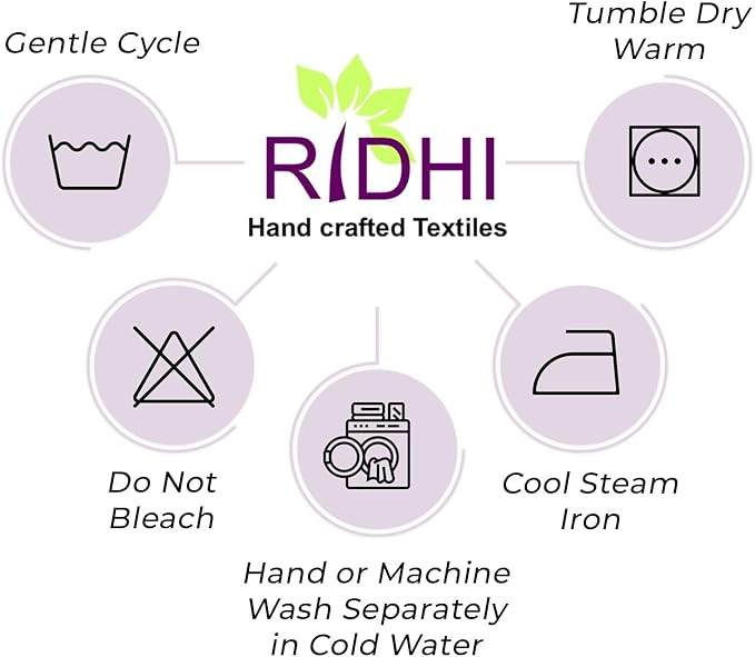 Ridhi Hand Block Print Queen Blue Rectangle Cotton Tablecloth 120" x 80" Reusable Table Cover Decorative Everyday Use for Dining, Farmhouse, Home Gift for Spring, Easter, Valentine