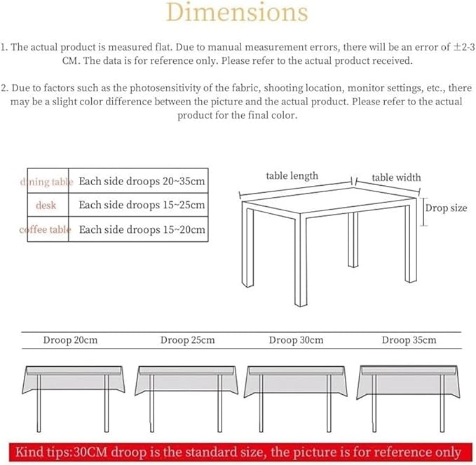 Rectangular Tablecloth Cherry Jacquard Tablecloth Thick Tablecloth Suitable for Restaurant Camping(Style2,140 * 160cm)