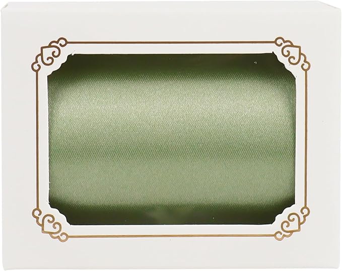 MEEDEE Green Satin Ribbon Lux Double Faced Satin Ribbon 3 Inch Green Christmas Ribbons by 10 Yards Olive Green Ribbons for Christmas Tree, Flower Bouquet, Weddings, Bow Making, Holiday Decorating