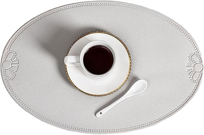 PVC Insulation Mat Oil Non-Slip Kitchen Placemat Accessories Coaster Tableware Pad Mug Dining Table Mat Napkin Home(A6,4 PCS)