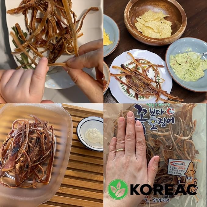 KOREAC_ Korea Seasoned Dried Squid Snack Squid Over Flower (230g 8.5oz) 꽃보다 오징어