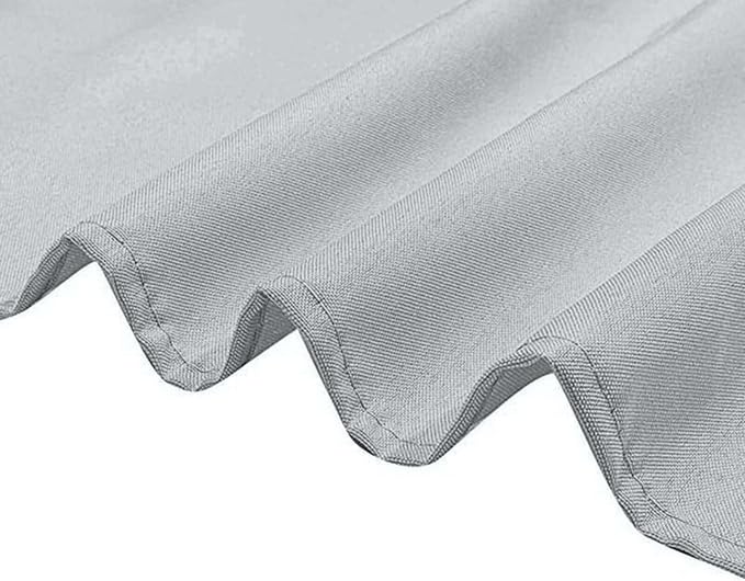 Efavormart 120" Wholesale Round Tablecloth Polyester Round Table Linens for Wedding Party Banquet Restaurant - Silver
