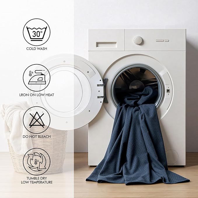 MIULEE Navy Linen Cotton Table Cloth Rectangle Tablecloth Waterproof Spillproof Cross-Star Textured Table Cltoth Decorative Farmhouse Style for Dining Party Weddings 60x120 Inch