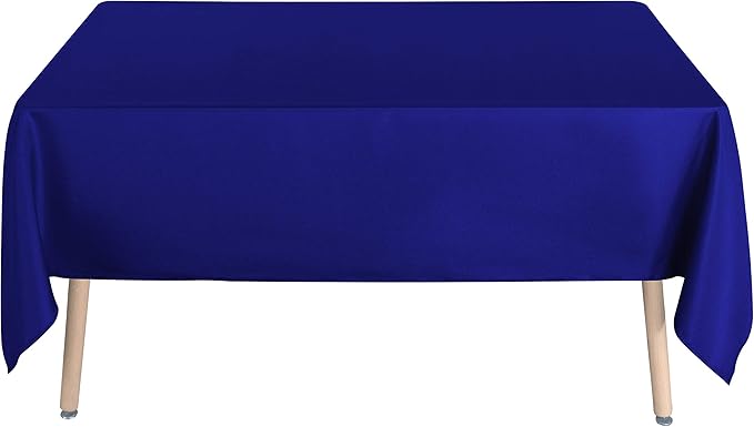sancua Rectangle Tablecloth - 60 x 120 Inch - Stain and Wrinkle Resistant Washable Polyester Table Cloth, Decorative Fabric Table Cover for Dining Tables, Buffet Parties and Camping, Blue