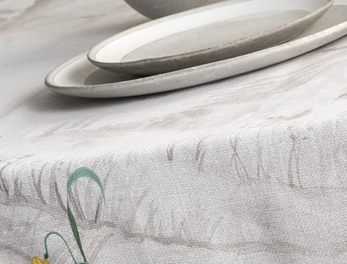 Maison d' Hermine Table Cloth Rectangle Table 100% Cotton 70 x 120 Inches Tablecloth Reusable Decorative for Dining Room Farmhouse Home Valentines Day Decorations Spring Summer - Basse Cour