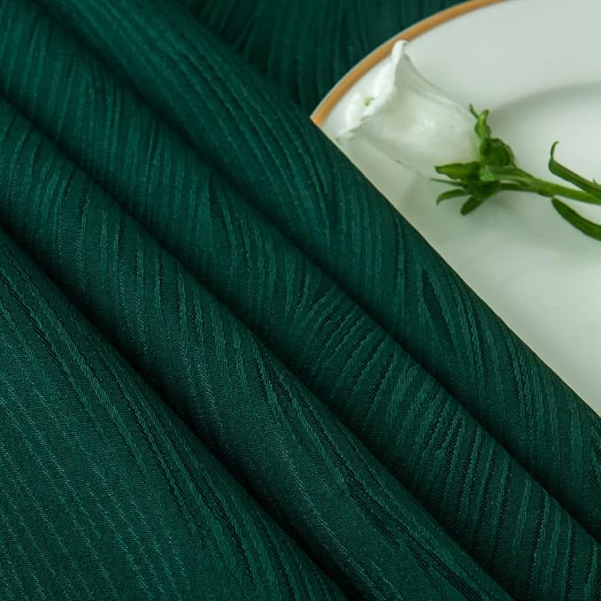 maxmill Square Swirl Design Tablecloth Waterproof Spillproof Wrinkle Free Table Cloth, Kitchen Dinning Tabletop Decoration, Fabric Table Cover for Christmas Parties, 52 x 52 Inch, Hunter Green