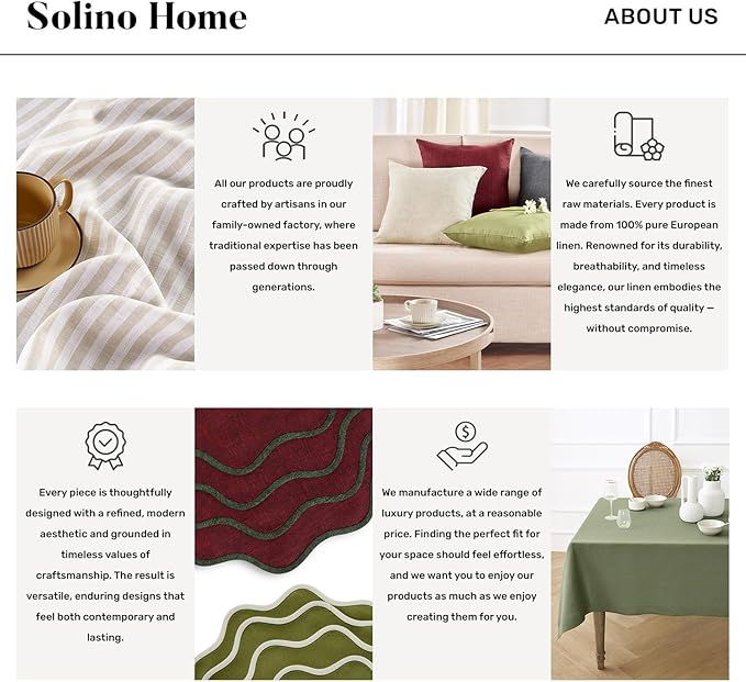 Solino Home Square Linen Tablecloth 52 x 52 Inch - 100% Pure Linen Red Garnet Table Throw - Athena, Machine Washable Tablecloth for Winter, Valentines