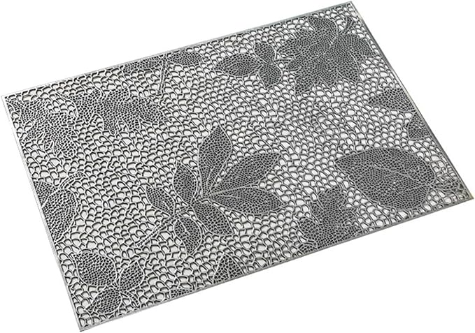 Square Table Mat Placemats Washable PVC Cloth Pad Tablemats Stain- Dining Disc Bowl Coaster Non-Slip(RSD,2 PCS)