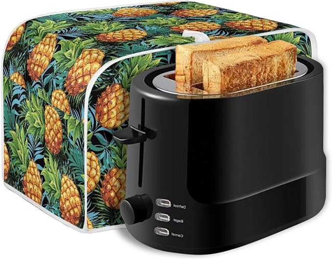 Doojoayie Pineapple Toaster Cover 2 Slice Toaster Dust Cover Oven Dustproof & Washable for Kitchen Small Appliance,Kitchen Essentials
