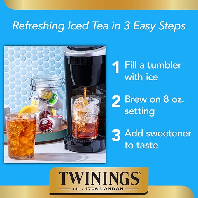 Twinings Green Tea K-Cup Pods for Keurig, 24 Count (Pack of 1), Smooth Flavour, Enticing Aroma, Caffeinated, Enjoy Hot or Iced