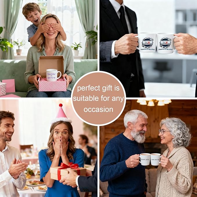 Custom Ceramic Coffee Mug 11oz - Customized Mugs Double Sides with Personalized Photo,Text Funny Cute Gifts For Dad, Mom, Women, Men Christmas, Birthday, Party Taza Personalizada Tea Cup