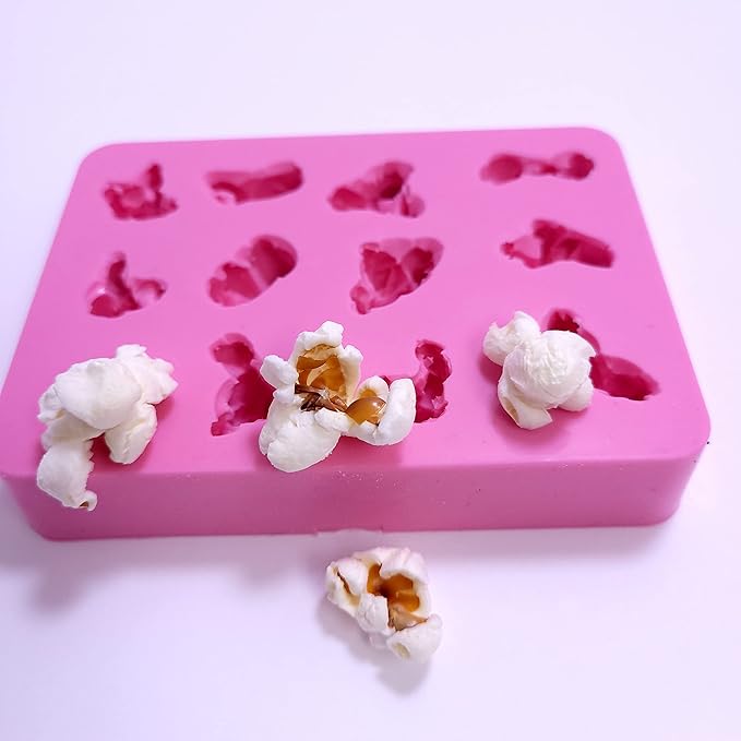 Popcorn Silicone Mold 12 cavities Wax Resin Soap Realistic Popcorn fake food Flexible mold NC043