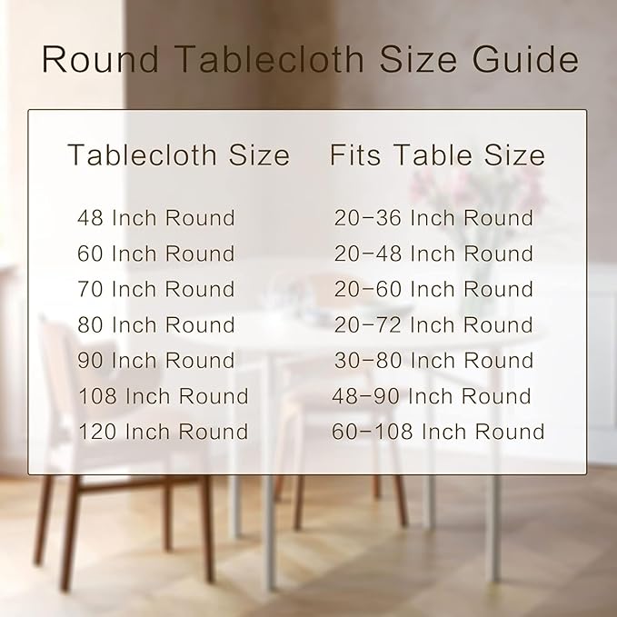sancua Round Tablecloth - 70 Inch - Water Resistant Spill Proof Washable Polyester Table Cloth Decorative Fabric Table Cover for Dining Tables, Buffet Parties and Camping, Hunter Green