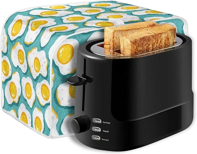 Doojoayie Fried Egg Toaster Cover Toaster Storage Bag Bread Maker Cover Stain Resistant for Kitchen 2 Slice Small Appliance Protector