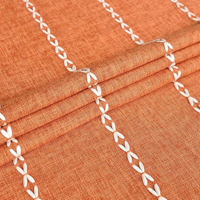 Zobesta Orange Table Cloth Rectangle Table 70 x 53 Inch, Farmhouse Tablecloth Cotton Tablecloth for Rectangle Tables, Washable Dining Table Cover for Halloween,Thanksgiving, Dining, Outdoor,Fall