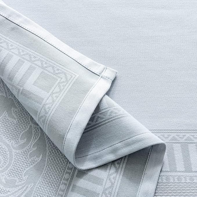MANGATA CASA Rectangle Tablecloth Faux Cotton Waterproof and Wrinkle Resistant Washable Jacquard Polyester Table Cloth for Kitchen Dining/Party/Indoor and Outdoor Use(Gray,60x84 inch)