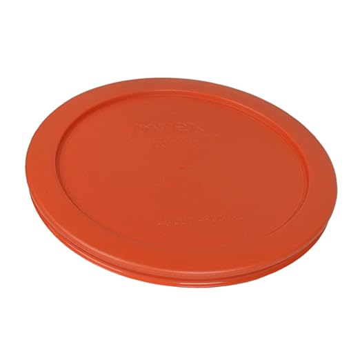 Pyrex 7201-PC 4 Cup Pumpkin Orange Food Storage Replacement Lids (3-Pack) – Made in USA
