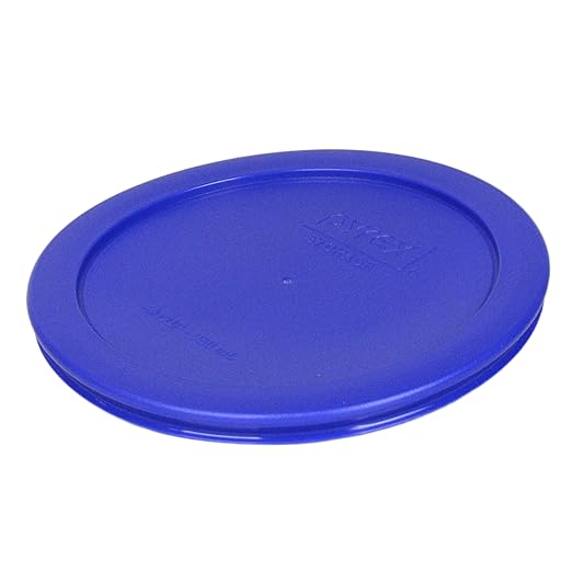 Pyrex 7201-PC 4-Cup Cadet Blue Food Storage Replacement Lid (3-Pack) - Made in USA