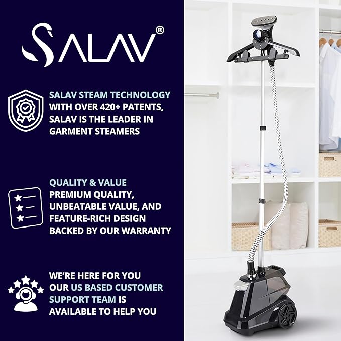 SALAV Garment Steamer Descaling Solution Decalcifier Packets for Mineral Deposits and Build-up Removal, Maintenance for Clothes, Works with all Garment Steamer Brands, Cleans Build Up, 5 packs