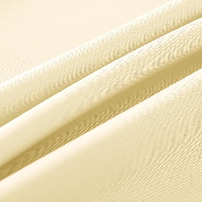 2-Pack 60x60 inch Beige Table Cloths, Solid Stain and Wrinkle Resistant Tablecloth, Premium Plain Weave Polyester Fabric Rectangle Table Linen Covers for Hotel, Banquet