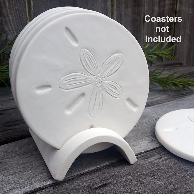 Drink Coaster Set Holder - Handmade by McCarter Coasters - 4" Off-White - Made in USA