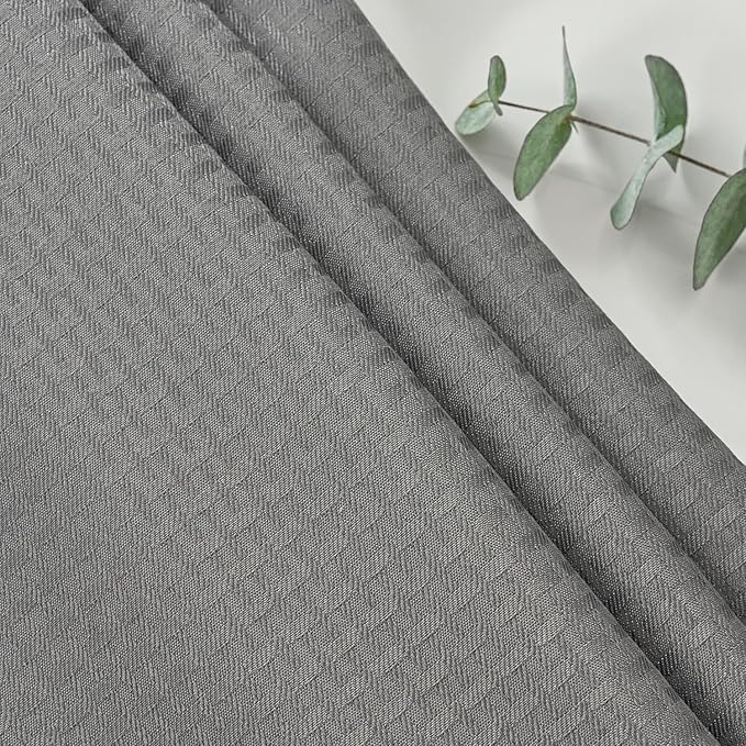 maxmill Round Weaved Texture Design Tablecloth Spill-Proof Soft Washable Table Cloth for Circular Table Cover, for Dining Room Buffet Banquet Parties Holiday Dinner, 90 Inch Charcoal Gray