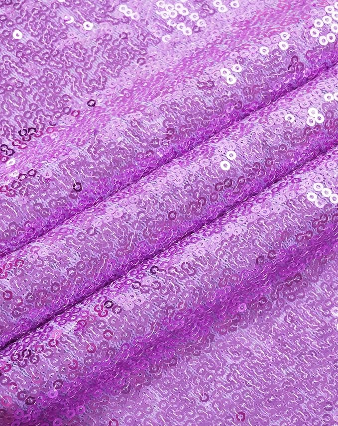 Eternal Beauty Lavender Tablecloth, 120 Inch Round Sequin Tablecloth for Party Cake Dessert Table Exhibition Events