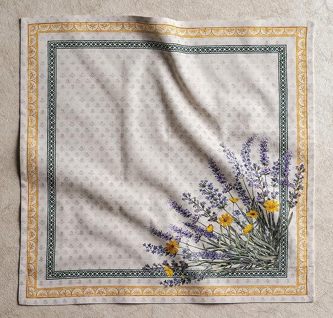 Maison d' Hermine Cloth Napkins Set of 4 100% Cotton Everyday Reusable Square Napkins Cloth Washable Dinner Party Wedding Restaurant Valentines Day Decorations Spring/Summer(Fanny Lavender, 20" x 20")