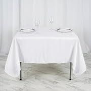 Efavormart 70" Square Linens Wholesale Linens Polyester Square Linen Tablecloth for Wedding Banquet Party Restaurant - White