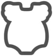 Ruffle Onesie Cookie Cutter - Baby Cookie Cutters - Cookie Cutters - Onesie with Ruffles Cookie Cutters - Fondant Cutters - Craft Cutters