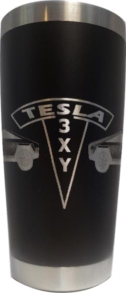 Stainless Steel (CYBT) Tumbler for Tesla Cybertruck Accessory Vacuum Mug Coffee Bottle With Lid for Travel 20 oz can be used for hot or cold beverage accessory or gift (Cyber Black)