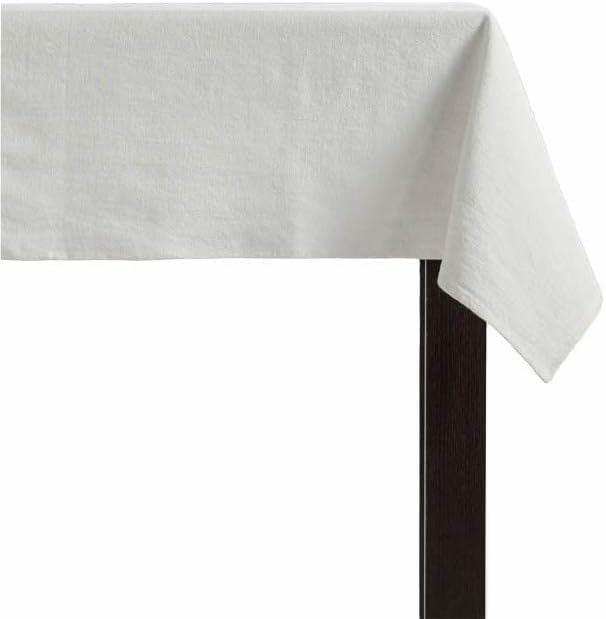 Caldo Rectangle Linen Tablecloth (Natural White)