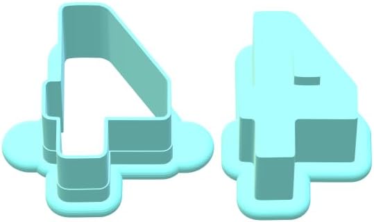 Number Cake Pop Mold with Embosser | Deluxe Cutter and Popper (Number 4 Cake Pop Mold)