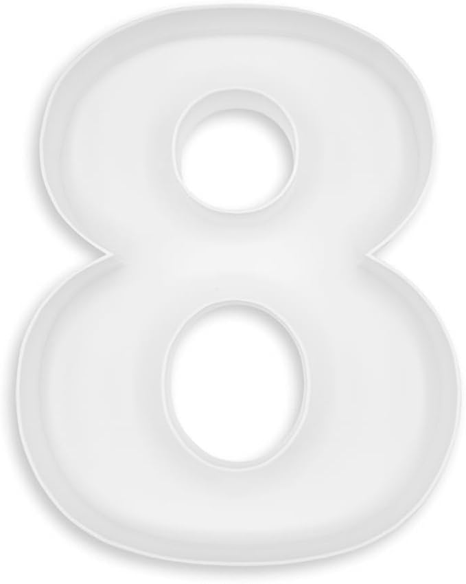 10" Reusable Plastic Box Form Tray Display for Treats, Charcuterie, Cake Pop, Candy, Charcuterie, Custom Charcuterie Letters Fillable - Reusable Letter Box - (White Plastic, 8)