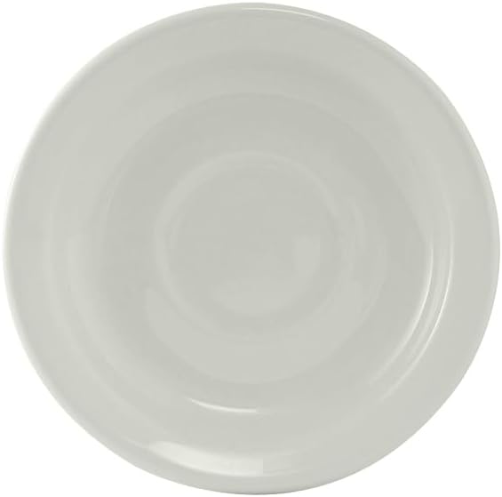 Tuxton China CLE-057 Saucer, 5-7/8" Diameter, Round, Microwave and Dishwasher Safe, Oven Proof, Fully Vitrified, TuxCare, Healthcare, Alaska/Colorado, Porcelain White, Pack of 36