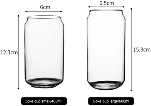 2pcs Can Cola Cup Shaped Tea Juice Milk Glass Cup Coffee Mug Wine Glass Drink Cup Glass Drinkware