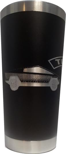 Stainless Steel (CYBT) Tumbler for Tesla Cybertruck Accessory Vacuum Mug Coffee Bottle With Lid for Travel 20 oz can be used for hot or cold beverage accessory or gift (Cyber Black)