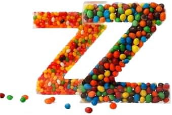Fillable Alphabet Acrylic Tray Letter Candy Jar Reusable Party Food Jar with Magnetic Lid 10-Inch Sealed Decorative Box (Z)
