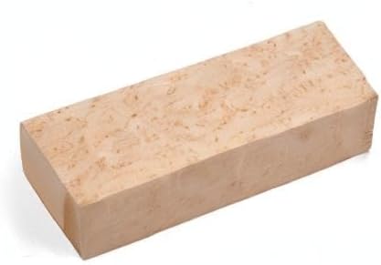 Bird's Eye Maple Wood Knife Handle BLOCK (Each Piece is Unique) 5" x 1-1/2" x 1-1/2"