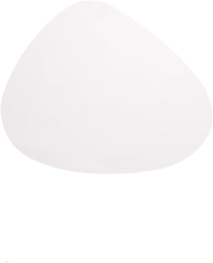 Leather Droplet Shape Mat Coaster Solid Color Heat Coffee Placemat Minimalist Non-Slip Table Mat Kitchen Accessories(White)