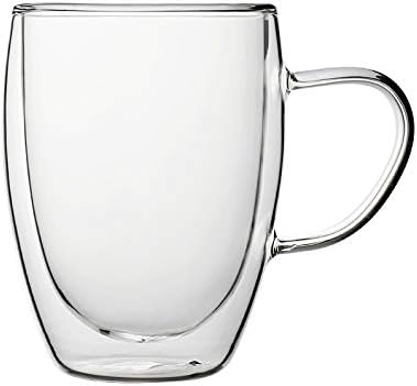 Transparent Glass Coffee Cup Milk Whiskey Tea Beer Double Creative Heat Resistant Cocktail Vodka Wine Mug Drinkware Tumbler Cups(301-350ML)